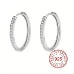 Boucles d?oreille croles argent 925 et zircons 80087