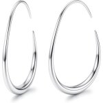 Boucles doreille cr�ole femme acier inoxydable creoles plaqu� or 18k / or rose / argent boucles doreilles ...