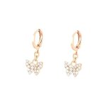 Boucles doreilles - puces - fille - coccinelle - rouge - cristaux - �toil�s - plaqu� or jaune 750 / 1000 ...