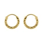 Boucles doreilles croles plaqu or strie diamt