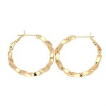 Boucles d?oreilles - femme - créoles - 30 mm - jonc - torsadé - plaqué or jaune 750 / 1000 - 3 microns ... Boucles d?oreilles - femme - créoles - 30 mm - jonc - torsadé - plaqué or jaune 750 / 1000 - 3 microns ...