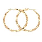 Boucles doreilles - femme - croles - 20 mm - jonc - bomb - plaqu or jaune 750 / 1000 - 3 microns