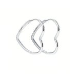 Boucles d?oreille femme créoles coeur argent 925 056471 Boucles d?oreille femme créoles coeur argent 925 056471