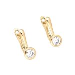 Boucles doreilles - femme - dormeuses - solitaire - cristal - blanc - plaqué or jaune 750 / 1000 - 3 ... Boucles doreilles - femme - dormeuses - solitaire - cristal - blanc - plaqué or jaune 750 / 1000 - 3 ...