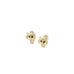 Boucles doreilles - femme / enfant - cr�oles - hibou - plaqu� or jaune 585 / 1000 - 12 mm