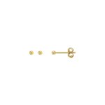 Boucles doreilles - femme / enfant - puces - boule - lisse - 2 mm - or jaune gf 750 * Boucles doreilles - femme / enfant - puces - boule - lisse - 2 mm - or jaune gf 750 *
