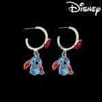 Boucle doreilles stitch argent fleur et pendante + montre lcd offerte