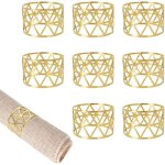 Boucle de serviette 8 pices anneau serviette de table rond de serviette de table anneau serviettes en ...