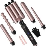 Boucler 5 en 1 avec temprature rglable boucleur a cheveux en cramique fer  friser 2 tempratures