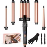 Boucleur 3 tete fer a boucler - 5 in 1 boucleur a cheveux en c�ramique fer � friser 2 temp�ratures fer ...