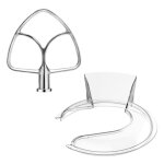 Bouclier verseur pour bol de mixage pour kitchenaid 45 - 5qt et palette de m�lange pour accessoires de ...