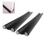 Boudin de porte isolant 96 cm (x2) noir - bas de porte anti - froid anti - poussi�re lavable