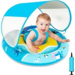 Bouée bébé gonflable avec parasol - acelife - upf 50 - bleu - siège de piscine - 6 - 36 mois Bouée bébé gonflable avec parasol - acelife - upf 50 - bleu - siège de piscine - 6 - 36 mois