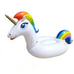 Bou�e gonflable licorne avec poign�es - id�ale pour les f�tes estivales � la piscine et � la plage !
