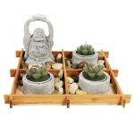 Bougeoir d�co - bouddha - 3 bougies lotus