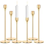 Bougeoir doré coniques 6pcs chandelier de mariage 33 / 28 / 22cm chandeliers coniques pour la maison ... Bougeoir doré coniques 6pcs chandelier de mariage 33 / 28 / 22cm chandeliers coniques pour la maison ...