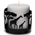 Bougeoir girafe pour la dcoration de la chambre bougeoirs animaux pour le salon noir - bougeoir accessoires(c ...