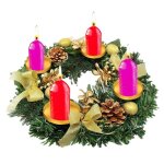 Bougeoir en guirlande de nol dcoration de table de nol pour couronne de laventdcorations de table ...