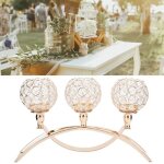 Bougeoir de mariage chandelier bougeoir en cristal bougeoirs dor�s ornements pour d�corations de table ...