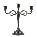Bougeoir en m�tal � 3 bras chandelier � pilier antique chandelier chic d�coration pour mariage (noir) ...