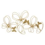 Bougeoir mural en m�tal dor� 61x12x34 cm