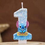 Bougie danniversaire 3d numro 1 stitch - bougie danniversaire dcore stitch - dcoration de gteau ...