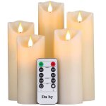 Bougies  led lot de 5 bougies dcoratives bougie sans flamme de avec tlcommande  10 touches flamme ...