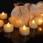 Bougies led sans flamme - 24 bougies chauffe - plat led vacillantes - blanc chaud - fonctionnent avec ...