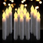 Bougies led sans flamme - ulisem - 12 pi�ces - lumi�re blanche chaude - longue autonomie