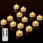 Bougies led x12 ? minuterie + tlcommande chauffe - plat dco nol / halloween / table