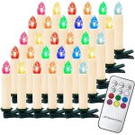 Bougies led sur bougeoir avec tlcommande decoration nol bougie chandelier flamme vacillante table ...