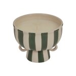 Bougie parfum� pot c�ramique rayures 310g 10cm multicolore