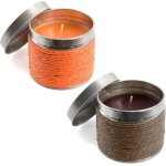 Bougies parfumes - natuiahan - orange et chocolat - ensemble de 2 - lgantes - parfum durable