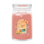 Bougie parfum�e - yankee candle - capri glow - 567 g - cire de soja et paraffine - parfum frangipani ...