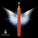 Bougie - bougie teinte masse - coloris orange - 1 bougie - intrieur - mixte