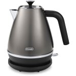 Bouilloire - delonghi distinta titanium - 17 l - 2000 w - acier inoxydable - noir et gris