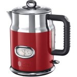 Bouilloire electrique[design vintage premium]retro rouge(17lebullition rapidejauge tempraturecouvercle ...
