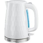 Bouilloire lectrique - russell hobbs - honeycomb - 17 l - acier inoxydable - blanc