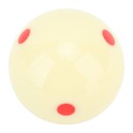 Boule de billard blanche � 6 points rouges r�sistante aux chocs pour entra�nement en salle diam�tre 525 ...