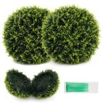 Boules de buis artificiel - relax4life - lot de 2 - 4 couches de feuilles - anti - décoloration - intérieur ... Boules de buis artificiel - relax4life - lot de 2 - 4 couches de feuilles - anti - décoloration - intérieur ...