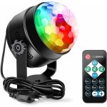 Boule disco 360� rotative led party lampe musique activated disco avec t�l�commande 7 couleurs rvb dynamique ...