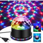 Boule disco boule a facette 12w 51 led lampe de scne lumire soirelumire fte ampoulesjeux de lumire projecteur ...
