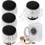 Boules de lavage - anti - poils danimaux pour machine  laver - lot de 4 - boules anti - peluches pour ...