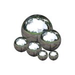 Boules miroir acier inoxydable 6 pi�ces polies creuses d�corations jardin r�fl�chissantes diy