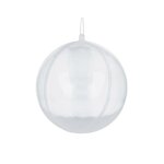 Boule de noel - decoration de sapin innspiro - 310110 - boule plastique transparente pour accrocher 2 ...