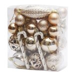 Boules de nol - gigicial - ensemble de boules peintes - plastique incassable - 6 cm