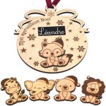 Boule de nol personnalise + 5 animaux + 1 stylo - dcoration nol  personnaliser - boule de nol personnali ...