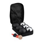 Reladays boule de ptanque lot de 6 boules mtalliques tui de transport avec cochonnet noire et argente ...