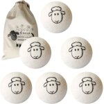 Boules de s�chage en laine un ensemble de 6 boules de s�chage en laine naturelle biologique r�utilisables ...