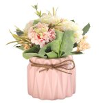 Bouquet de fleurs artificielles en pot hortensia avec vase pour décoration de table à manger rose label ... Bouquet de fleurs artificielles en pot hortensia avec vase pour décoration de table à manger rose label ...